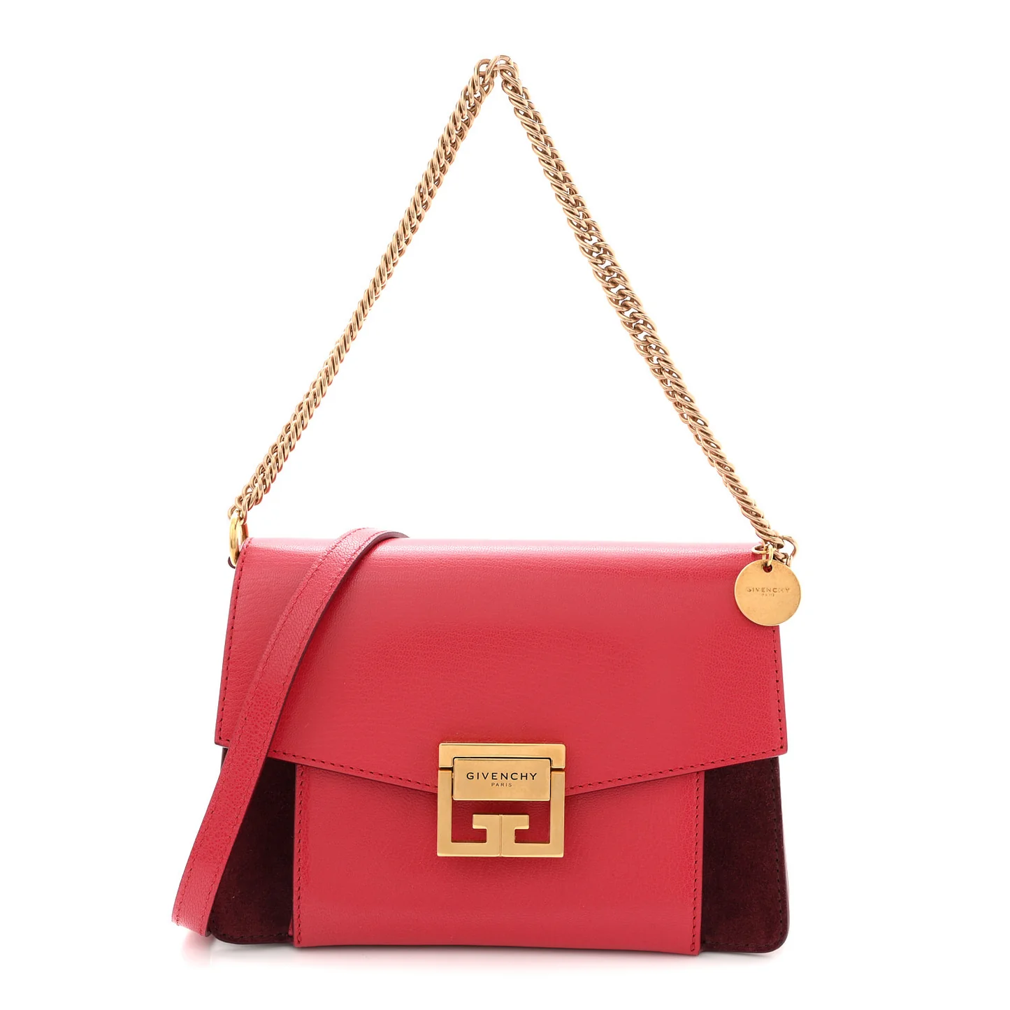 Nano GV3 bag in grained leather and suede
