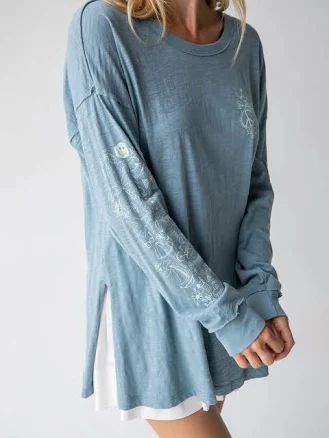 Natural Life Oversized Cotton Doodle Tee