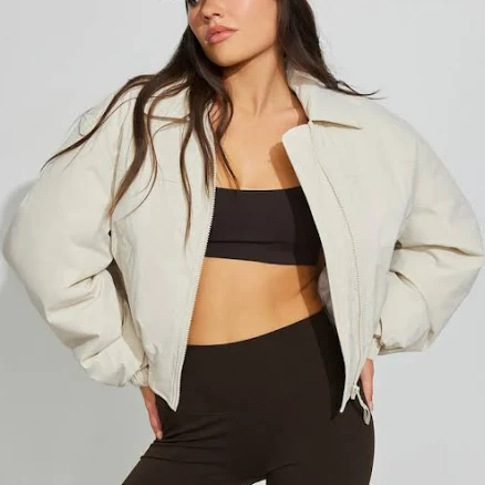 Garage Women's Cropped Nylon Bomber Jacket