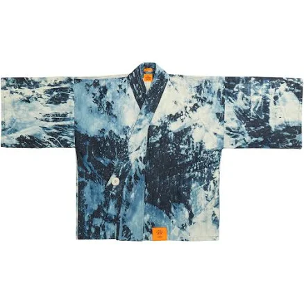 Hand-Bleached Indigo Soto Short Robe