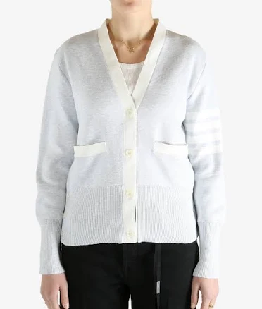 Thom Browne Women's 4-bar V-neck Cardigan