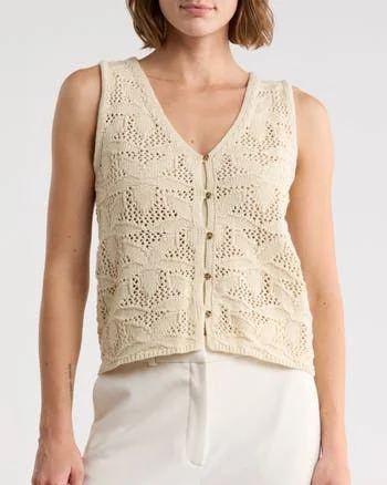 Sanctuary Women's Jasmine Open Knit Vest
