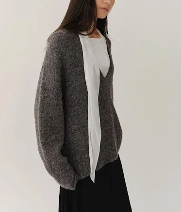 Kindersalmon Wool Boucle Knit Sweater