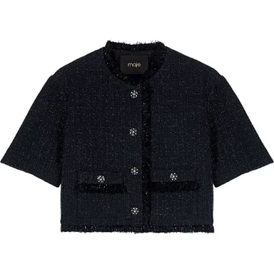 Maje Women's Cropped Tweed Jacket