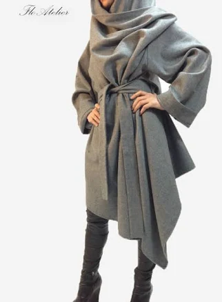 Baby Wearing Wool Cape Coat