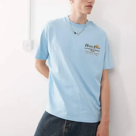 COLLUSION tee with smile print in blue