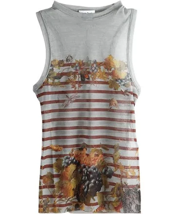 Jean Paul Gaultier Women's Marinière Grape Rib Tank Top