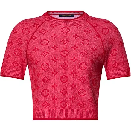 Louis Vuitton Monogram Tweed-effect Knit Top