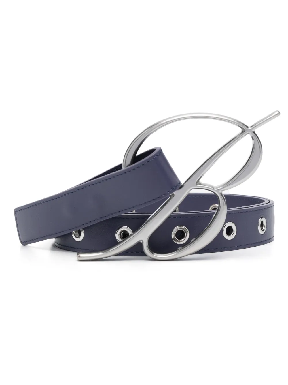 Logo-buckle Leather Belt