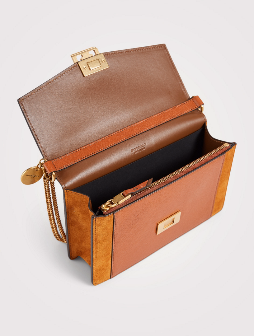Nano GV3 bag in grained leather and suede