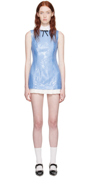Shushu/Tong Blue Sequin Minidress
