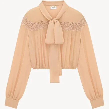 Women Saint Laurent Lavallière Georgette