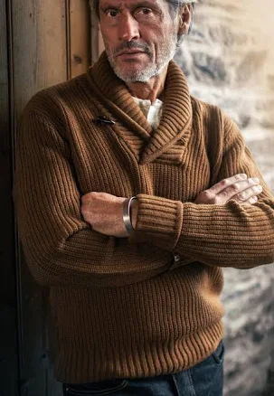 &SONS Port Shawl Collar Jumper