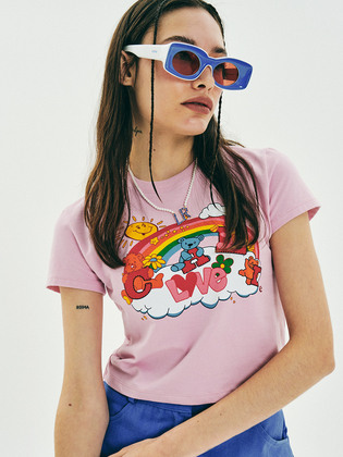 Rainbow Teddy Slim Fit Tshirt