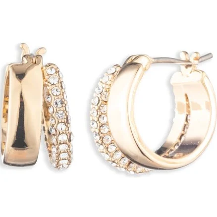 Ralph Lauren Women's Odette Pave Split Hoop Earrings