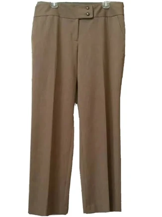 18-217 Women's Apt. 9 Modern Fit Straight Leg Pants Tan Sz 16