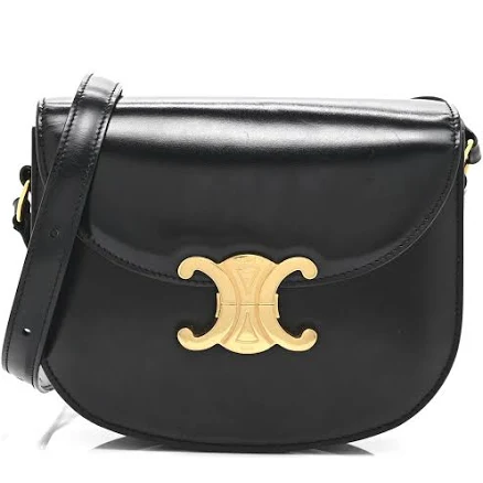 Women Celine Besace Clea In Shiny Calfskin Leather