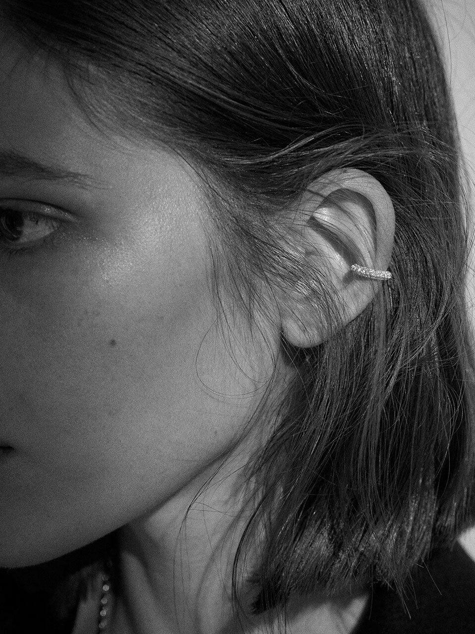 Pave Huggie Earcuff