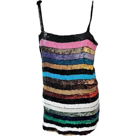 Attico Multicolor Sequined Mini Dress Size 2 XS S