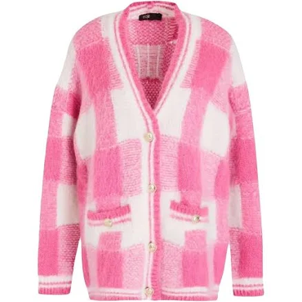 Maje Women's Checked Jacquard Cardigan