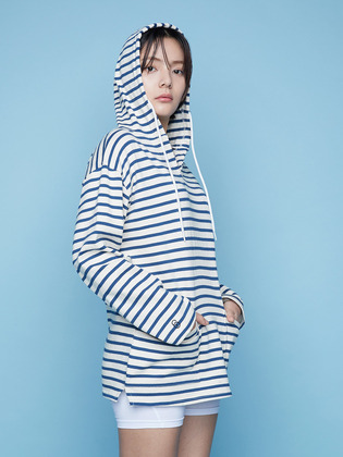 Navy Stripe Hoodie