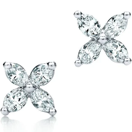 Tiffany Victoria Rose Gold Diamond Earrings