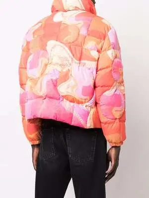 Abstract-print Puffer Jacket