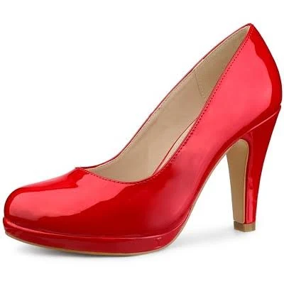 Women's Round Toe Platform Stiletto Mary Jane Pumps