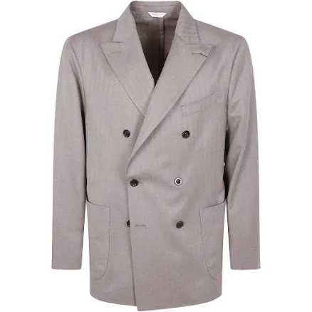 Boglioli Men's Herringbone Double-Breasted Jacket