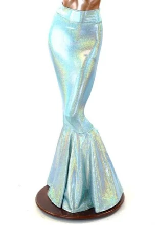 Holographic High Waist Mermaid Skirt