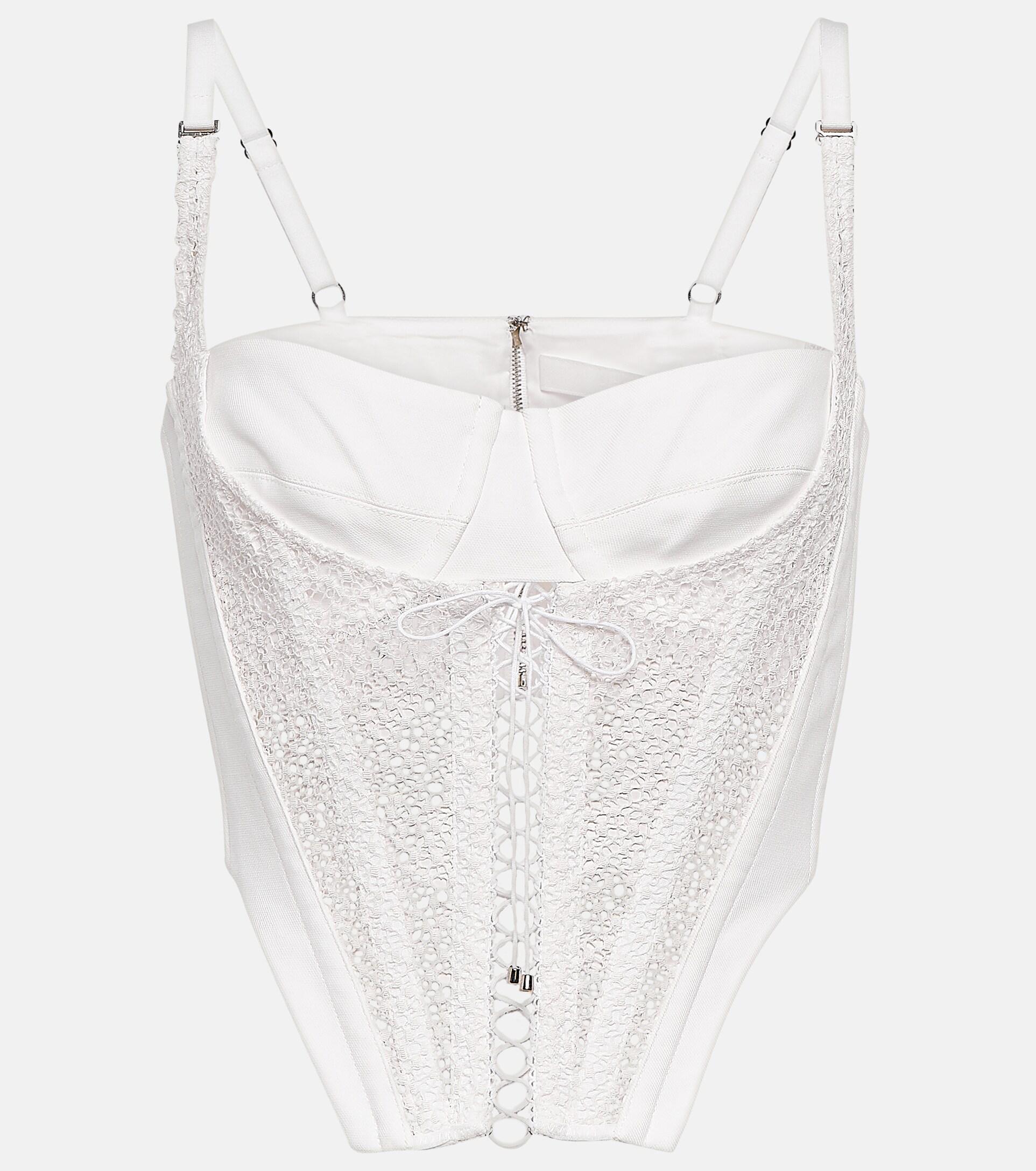 Lace-up Tailored Bustier Top