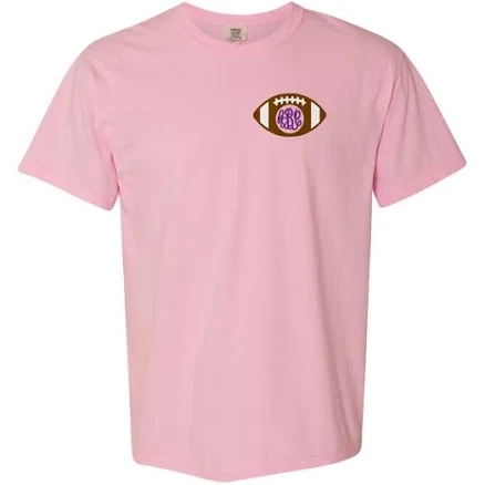 Monogrammed Blossom Football T-Shirt