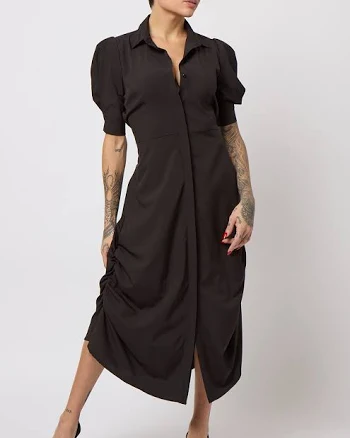 PerfectDD 2-Way Short Sleeve Shirt Dress