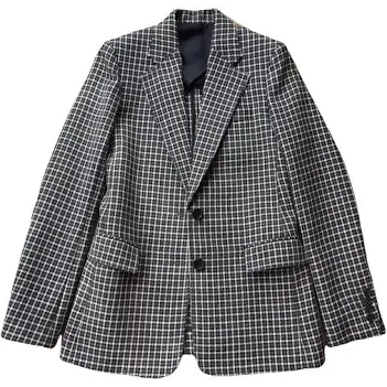 Celine Multicolor Checked Wool Blazer Size 40 FR
