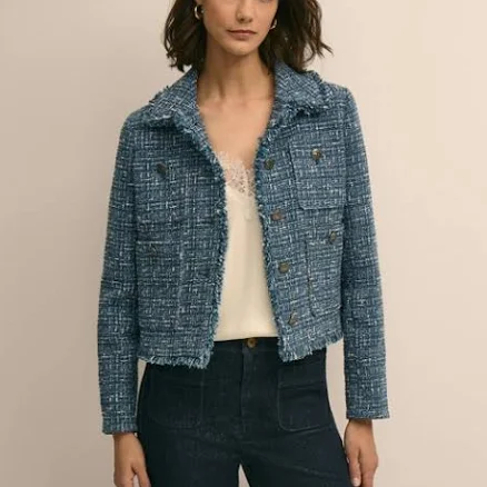 Brooks Brothers Women's Cotton Blend Tweed Jacket