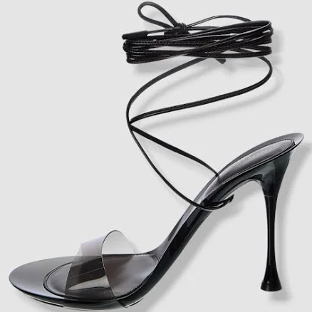 Gianvito Rossi Women's Spice Napa Ankle-Tie Stiletto Sandals