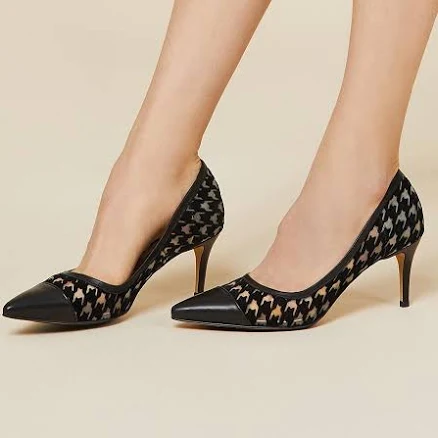BRIANA Houndstooth Stiletto Pumps