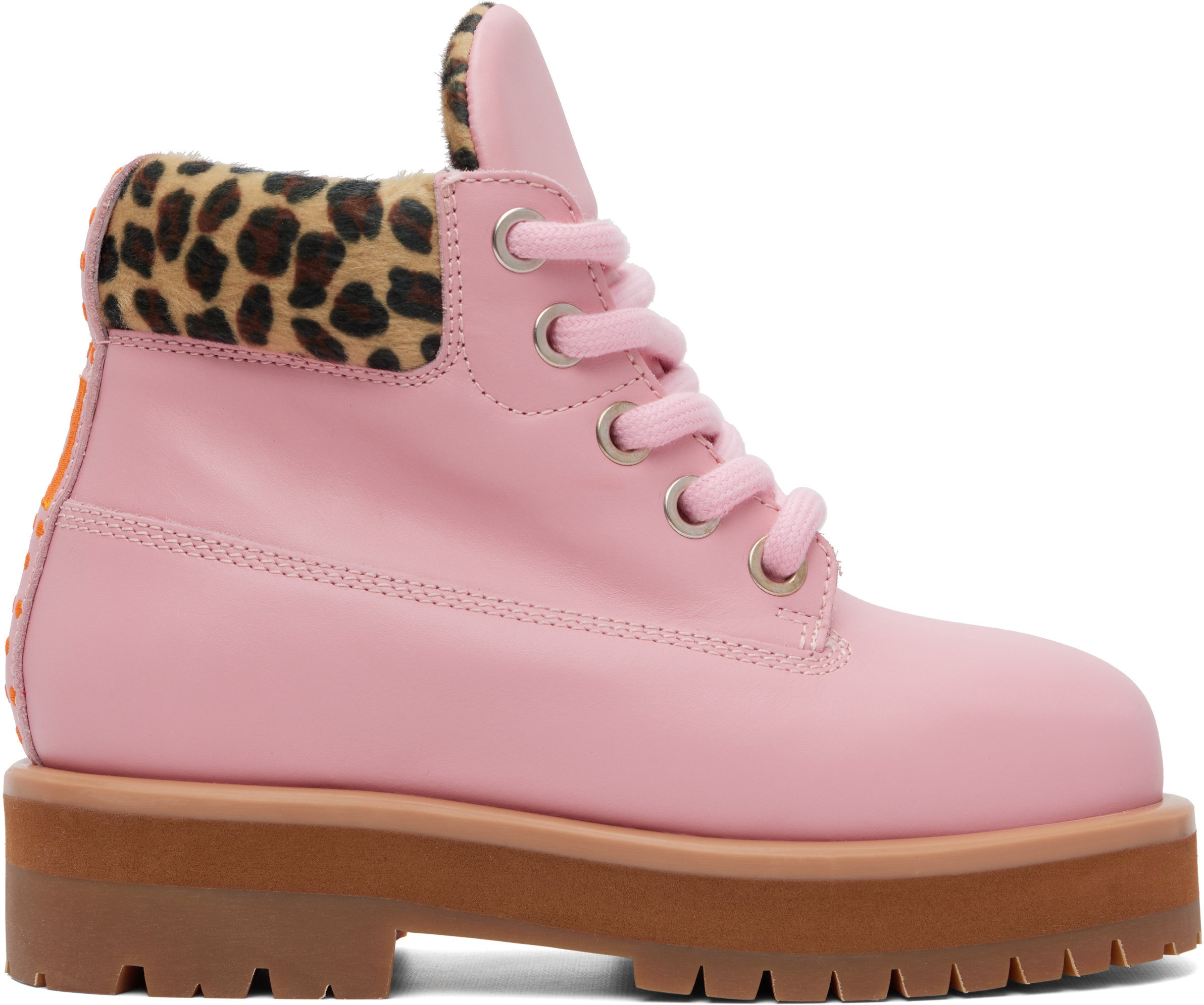 Pink Strada Low Cheetah Boots