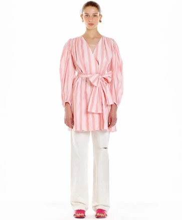 EENK EENK Ukiah Shirred Wrap Dress