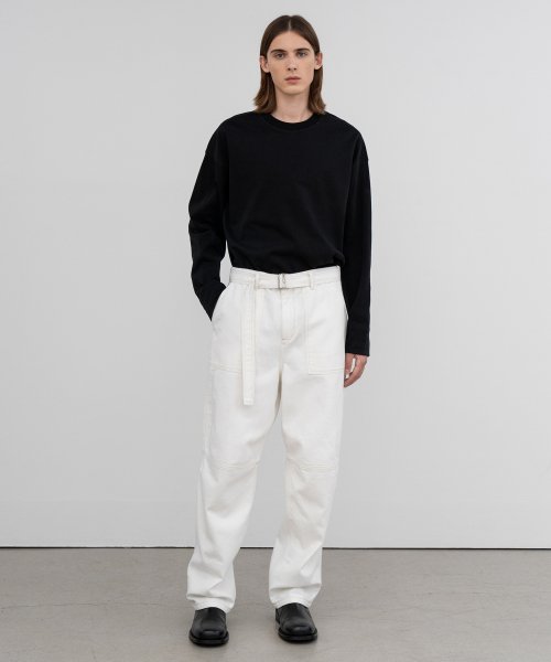 Belted Denim Trousers