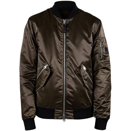Ragnar Satin Bomber Jacket | Army 40/L
