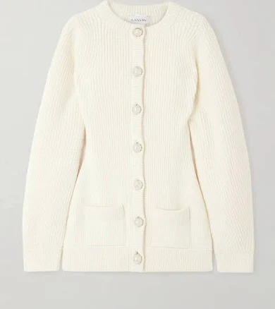 Lanvin Women's Ribbed Wool Cardigan