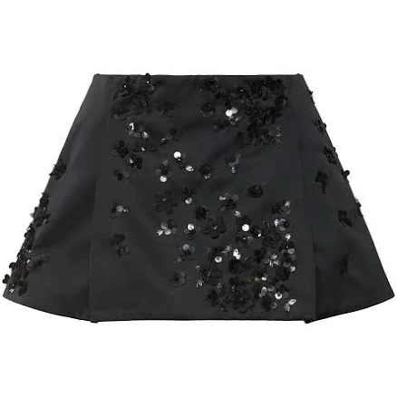 Des PHEMMES Women's Embellished Duchesse Mini Skirt