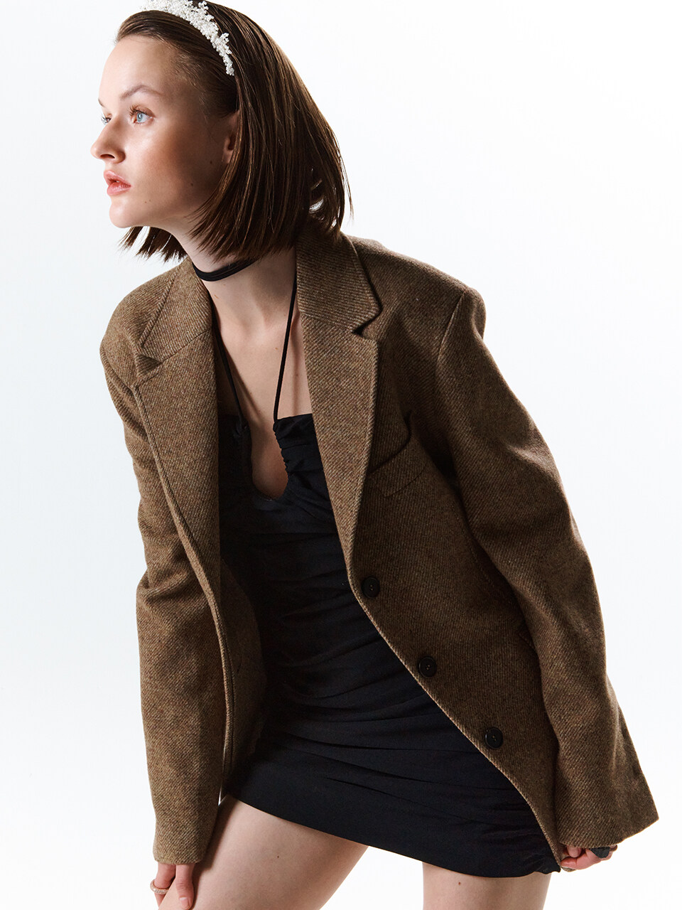 [Exclusive] Single Hidden Jacket_Herringbone