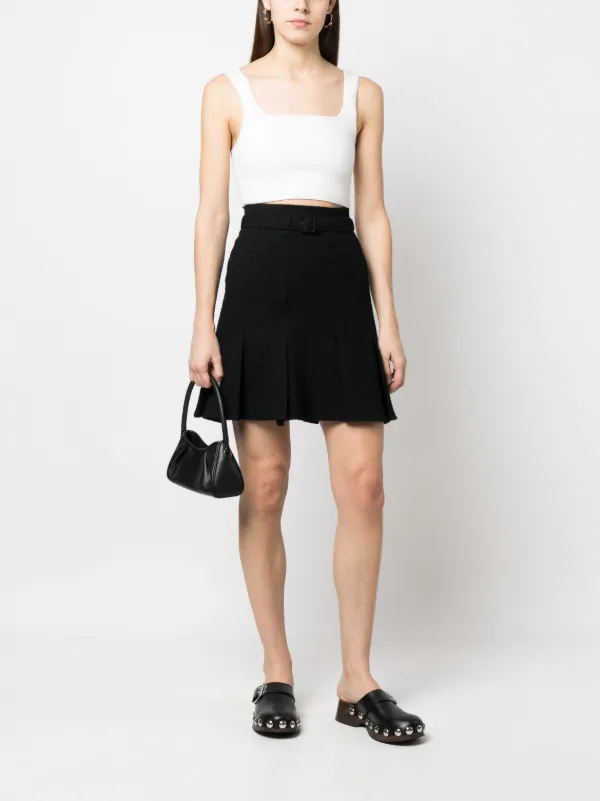 Belted A-line Skirt