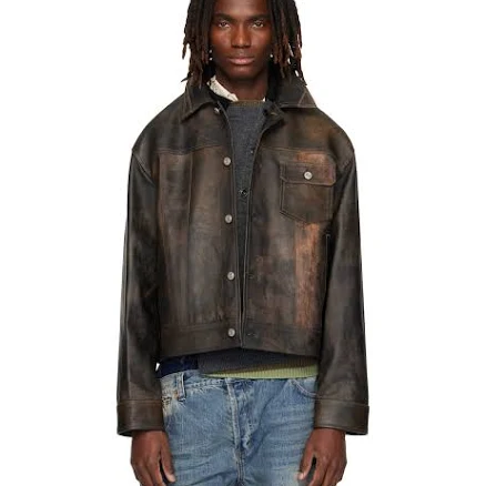 Andersson Bell Patchwork Leather Trucker Jacket