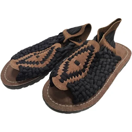 Chubasco Men's Sandle Black Hand Made In Mexico Ch-aztec Tobacco Msrp