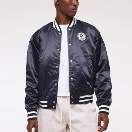 Abercrombie & Fitch Men's Vol. 28 Danzy Satin Varsity Bomber