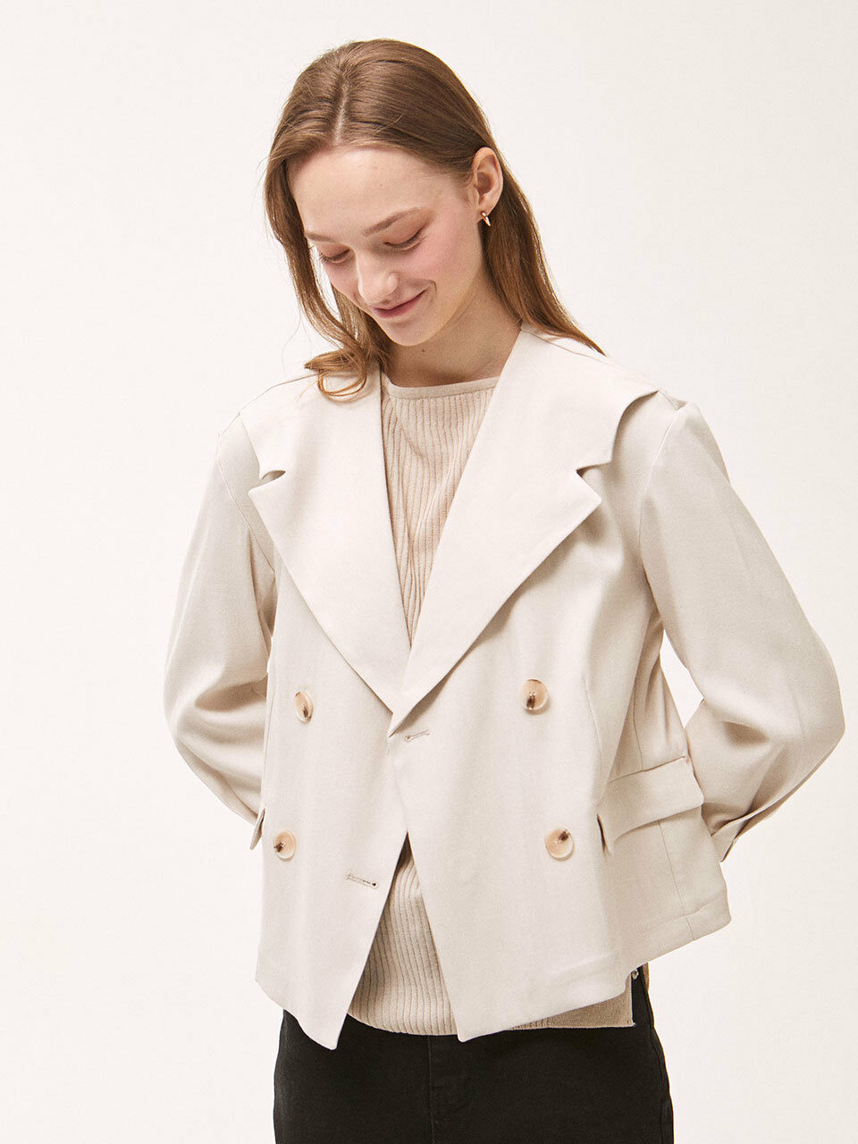Front Collar Double Short Jacket