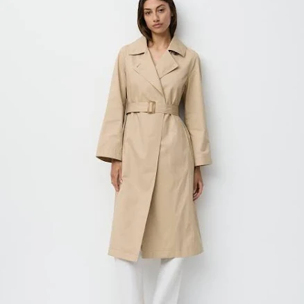 The Tailored Trench Honey | Cotton Silk Trench Coat | The Curated XL